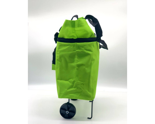 Портативная складная тележка для покупок сумка-тележка с колесами Trolley bag Зеленый (50)