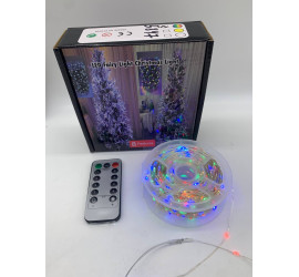 Гирлянда светодиодная нить роса 100 м LED с пультом МУЛЬТИК USB(60)