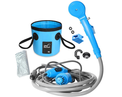 Походный душ для отдыха на природе 20л Washing Spray With Bucket 12В (16)
