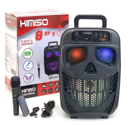 Портативная колонка Kimiso QS-1803 8inch с микрофоном и светомузыкой (8)