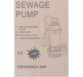 Канализационный насос для откачки чистой и грязной воды 3150W 220v 4.2HP (1)