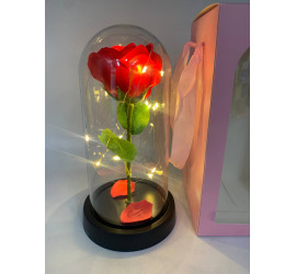 Роза в колбе с LED БОЛЬШАЯ КРАСНАЯ (72)