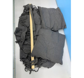 Подвесное кресло-гамак 130х100см. с планкой 90см. с двумя подушками 40х40см. Темно-Серый (25)