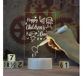 Ночник планер, доска для заметок LED Lamp 3D USB +Маркер (100)