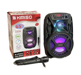 Портативная колонка Kimiso QS-3603 6.5inch с микрофоном и светомузыкой (10)