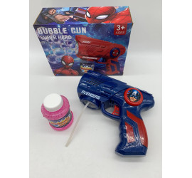 Генератор мыльных пузырей пистолет Bubble Gun Super Hero BLUE (72)
