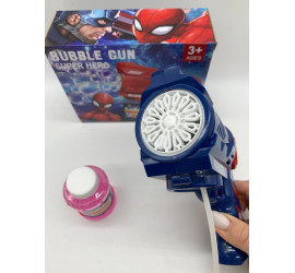 Генератор мыльных пузырей пистолет Bubble Gun Super Hero BLUE (72)