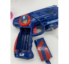 Генератор мыльных пузырей пистолет Bubble Gun Super Hero BLUE (72)