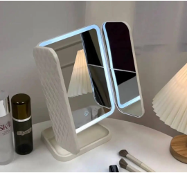 Косметическое зеркало для макияжа с LED подсветкой тройное (16)