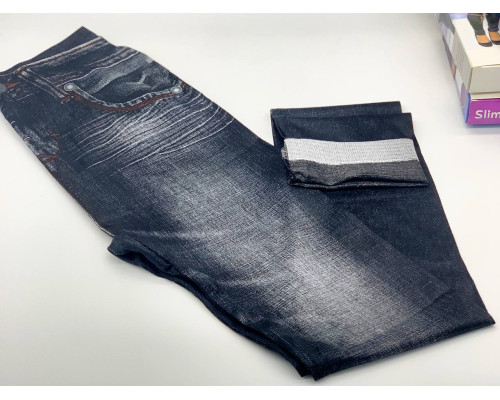 Леджинсы Slim 'N Lift Caresse Jeans Джинсовые лосины Size XXL-XXXL BLACK (200)