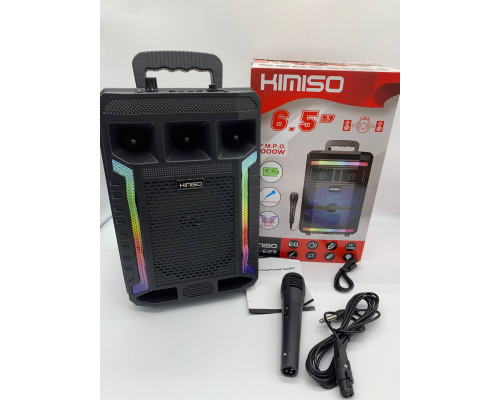Портативная колонка Kimiso QS-627 с микрофоном и светомузыкой (12)