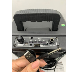 Портативная колонка Kimiso QS-627 с микрофоном и светомузыкой (12)