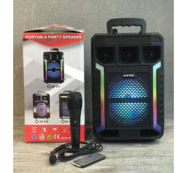 Портативная колонка Kimiso QS-627 с микрофоном и светомузыкой (12)