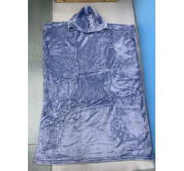 Полотенце-пончо с капюшоном 2в1 77х103см BLUE (100)