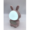 Детские часы с будильником Кролик Rabbit clock with LIGHT PINK (60)