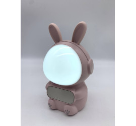 Детские часы с будильником Кролик Rabbit clock with LIGHT PINK (60)