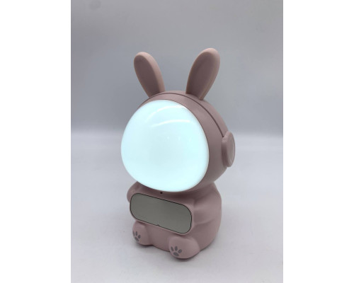 Детские часы с будильником Кролик Rabbit clock with LIGHT PINK (60)
