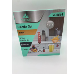 Блендер погружной 6 в 1 универсальный Blender Set V-TEKK VO8514 3000W RED (12)