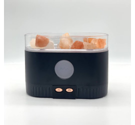 Соляная лампа SALT LAMP WITH ROCKS ночник с имитацией пламени BLACK (30)