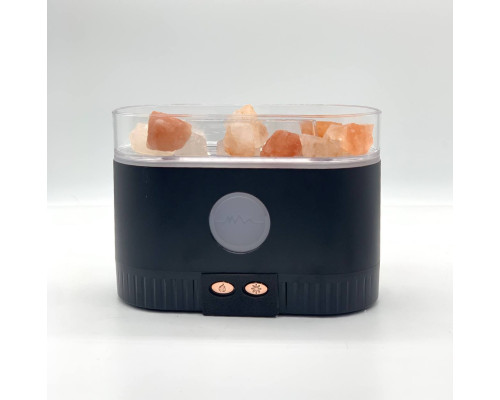 Соляная лампа SALT LAMP WITH ROCKS ночник с имитацией пламени BLACK (30)