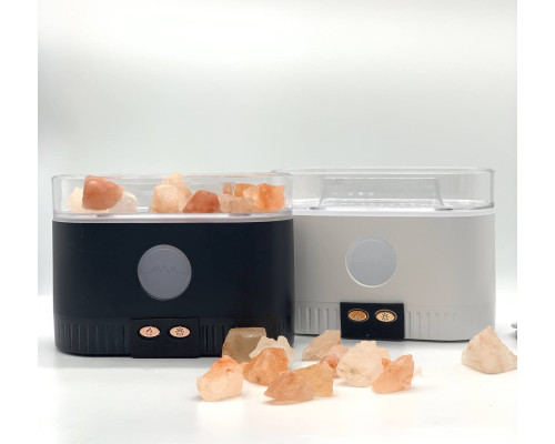 Соляная лампа SALT LAMP WITH ROCKS ночник с имитацией пламени BLACK (30)