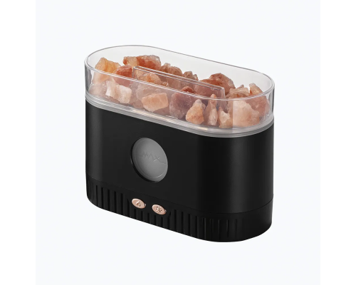 Соляная лампа SALT LAMP WITH ROCKS ночник с имитацией пламени BLACK (30)