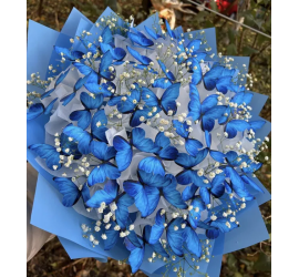 Букет из бабочек BLUE (100)