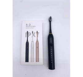 Электрическая зубная щетка X3 USB Sonic Toothbrush, 4 насадки, 6 режимов BLACK (200)