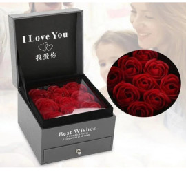 Подарочная коробка с розами из мыла I Love You (60)