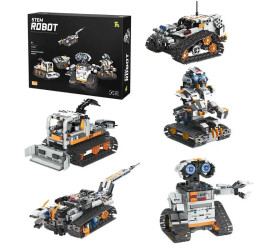 Робот конструктор 5в1 Stem Robot пульт управления + APP Bluetooth (16)