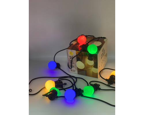 Гирлянда новогодняя светодиодная 10 шт 5 м RGB Bulbs Цветная (30)