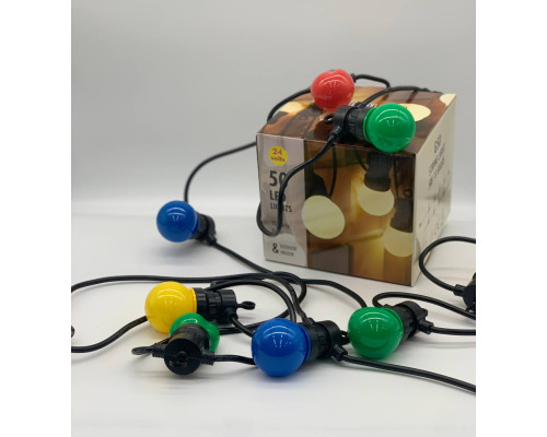 Гирлянда новогодняя светодиодная 10 шт 5 м RGB Bulbs Цветная (30)
