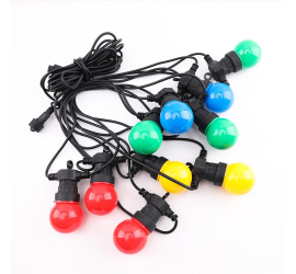 Гирлянда новогодняя светодиодная 10 шт 5 м RGB Bulbs Цветная (30)