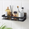 Металлическая полка для ванной самоклеящеюся Bathroom shelf до 10 кг BLACK (50)