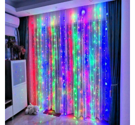 Гирлянда-штора светодиодная 160 LED 2х2 м USB МУЛЬТИК (100)