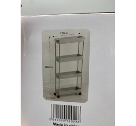 Напольная полка органайзер Bathroom Rack для ванной и кухни, 4 яруса (20)