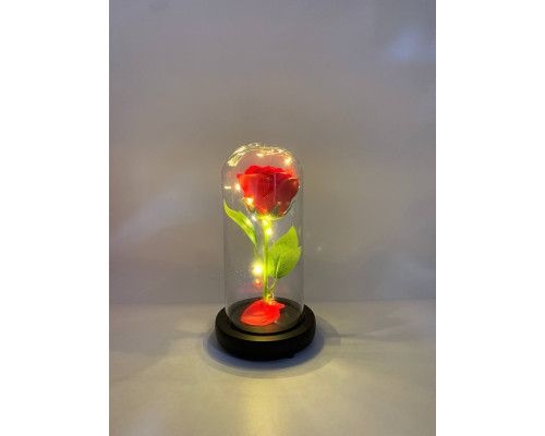 Роза в колбе с LED БОЛЬШАЯ КРАСНАЯ (60)
