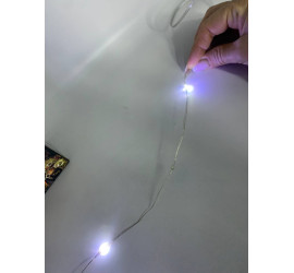 Гирлянда светодиодная нить роса 20 м LED с пультом БЕЛЫЙ (200) USB