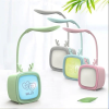 Аккумуляторная настольная лампа с RGB подсветкой СЕРАЯ (120)