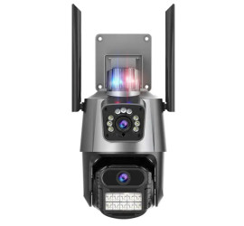 Поворотная погодозащитная 4G камера Модель12 V380 Pro V3.1 2 линзы 8 MP Сирена (32)
