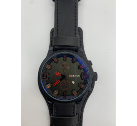 Кварцевые спортивные мужские часы Curren 8225 Black/Red (1)