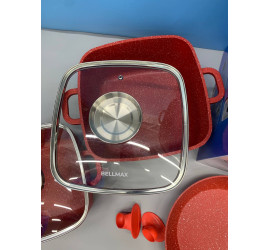 Набор посуды Bellmax Cookware Set BM-132 RED (4)