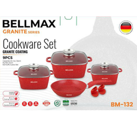 Набор посуды Bellmax Cookware Set BM-132 RED (4)