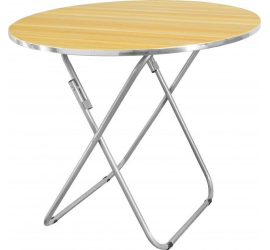 Раскладной туристический стол круглый (ЕСТЬ ПОВРЕЖДЕНИЯ КРАЯ СТОЛА) Round Folding Table (8)