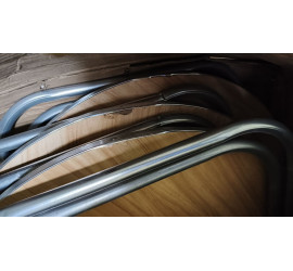 Раскладной туристический стол круглый (ЕСТЬ ПОВРЕЖДЕНИЯ КРАЯ СТОЛА) Round Folding Table (8)