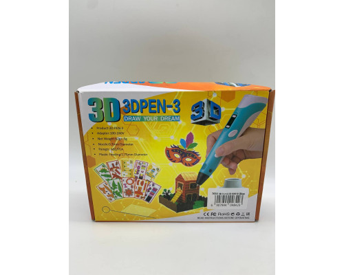 Ручка 3D 3-го поколения с дисплеем LCD K9910 СИНЯЯ (72)