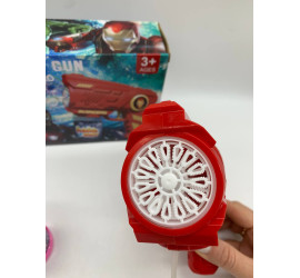 Генератор мыльных пузырей пистолет Bubble Gun Super Hero ORANGE (72)