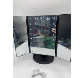 Тройное зеркало со ставнями Led miror BLACK (24)
