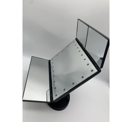 Тройное зеркало со ставнями Led miror BLACK (24)