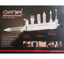Фен для укладки волос Gemei GM-4836 со щеткой (12)